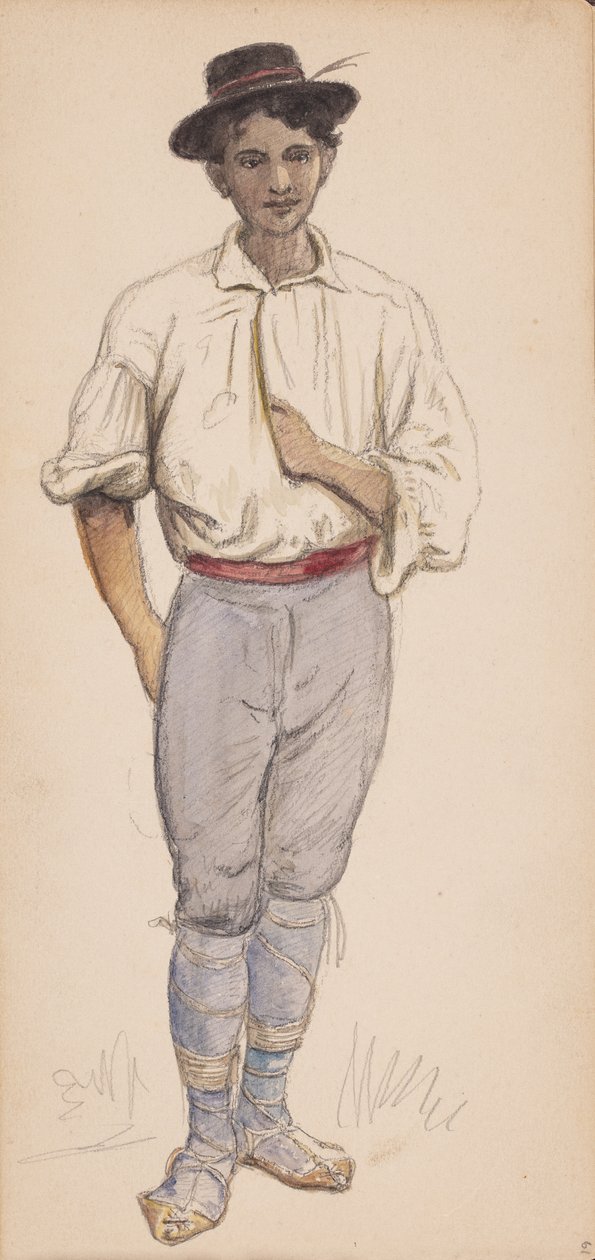 İtalyan çiftçi veya çoban by Wilhelm Marstrand