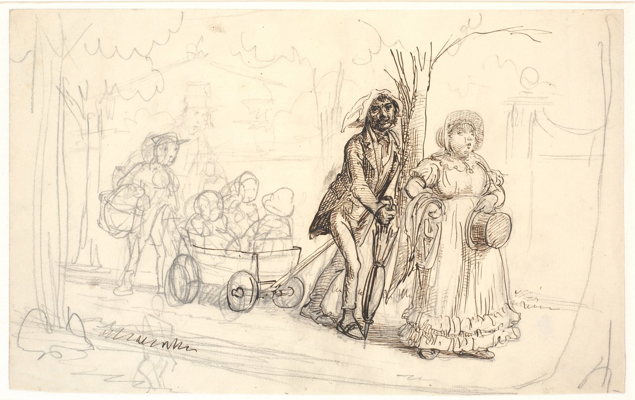 Ayakkabıcı aile piknikte Strandvejen boyunca seyahat ediyor by Wilhelm Marstrand