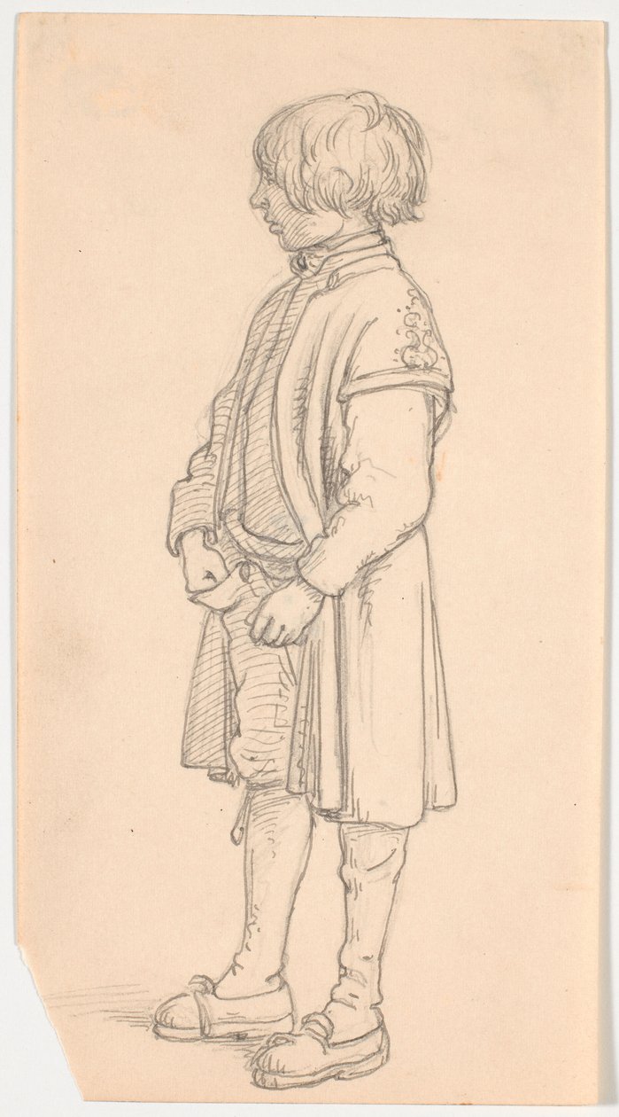 Ayakta duran bir İsveçli çocuğun çalışmaları by Wilhelm Marstrand