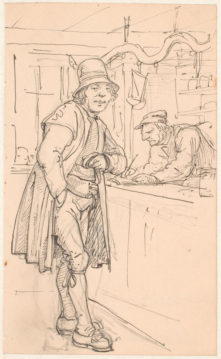 Bakkalda İsveçli çiftçi by Wilhelm Marstrand