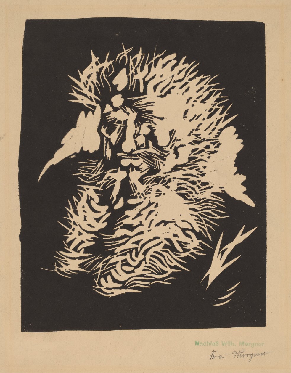 Sakallı adam by Wilhelm Morgner