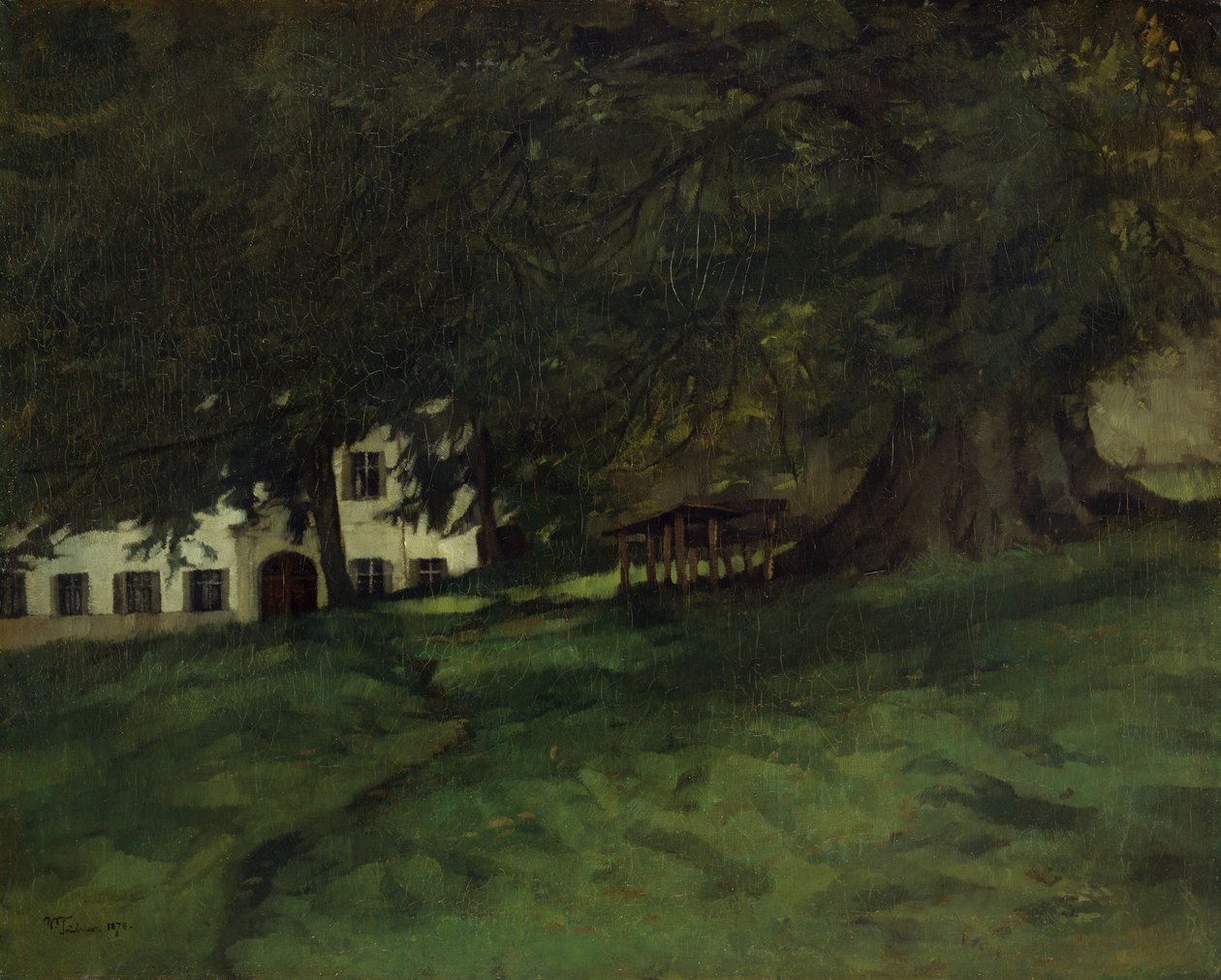 Herrenchiemsee'deki ıhlamur ağacı by Wilhelm Trübner