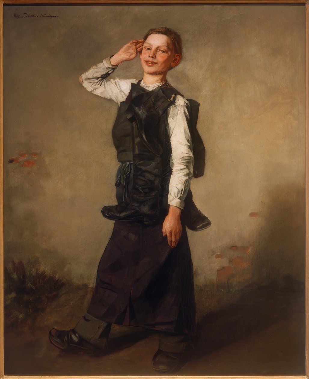 kunduracı çocuk by Wilhelm Trübner