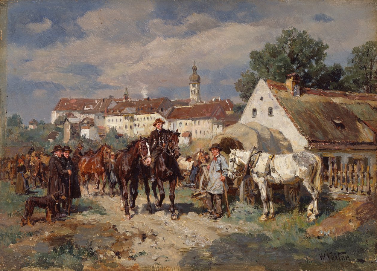 At Fuarı (tuval üzerine yağlı boya) by Wilhelm Velten