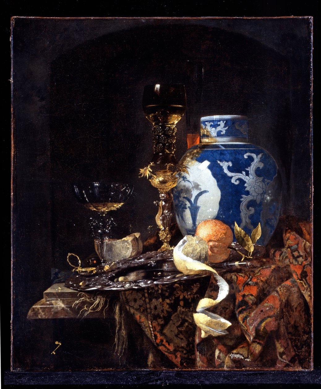 Geç Ming Zencefil Kavanozu ile Natürmort by Willem Kalf