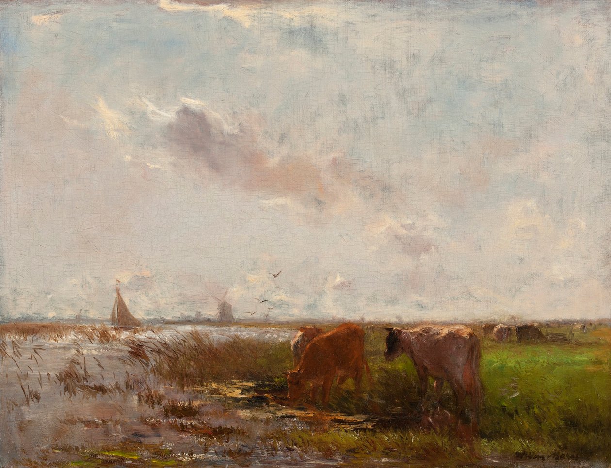 Polder Manzarasında İnekler by Willem Maris