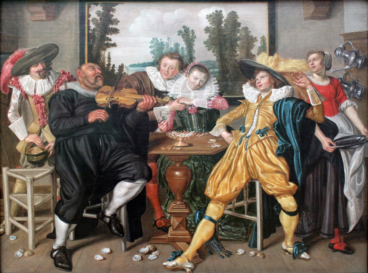 İyi bir şirket ile iç by Willem Pietersz Buytewech