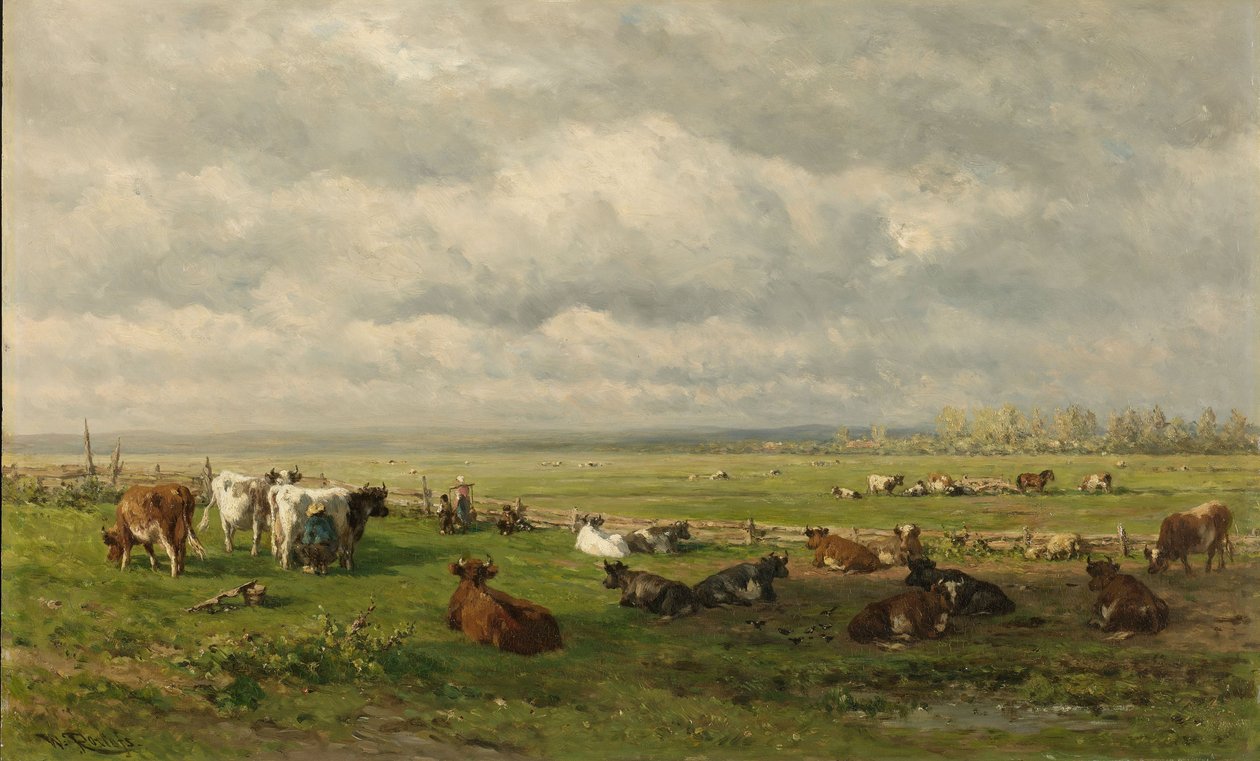 Sığırlı Çayır Manzarası, 1880 dolayları by Willem Roelofs