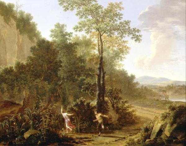 Pan ve Syrinx (panel) by Willem de Heusch
