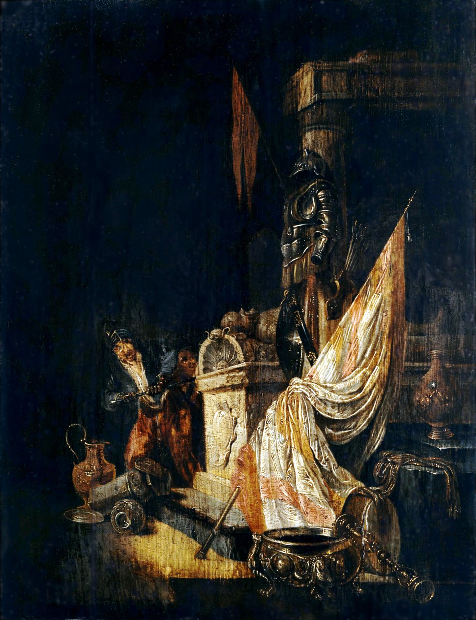 Mermer Lahitte Hırsız (Vanitas Alegori) by Willem de Poorter