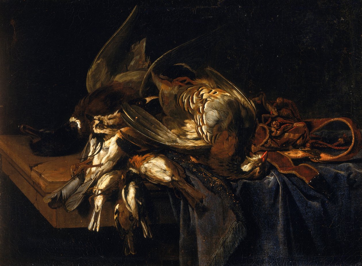 Oyun ile natürmort by Willem van Aelst