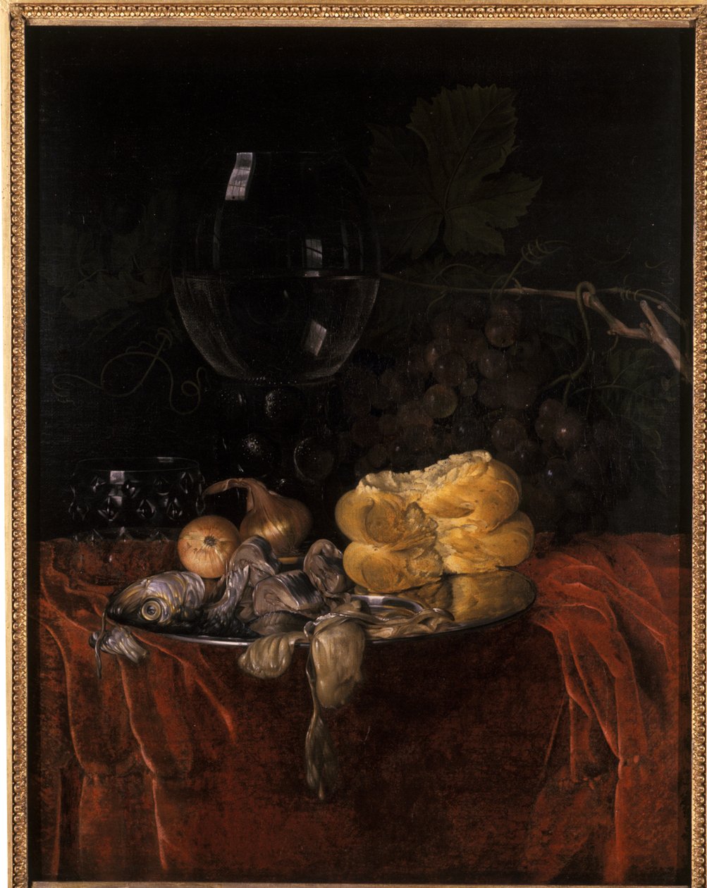 Ringa balığı ile natürmort by Willem van Aelst