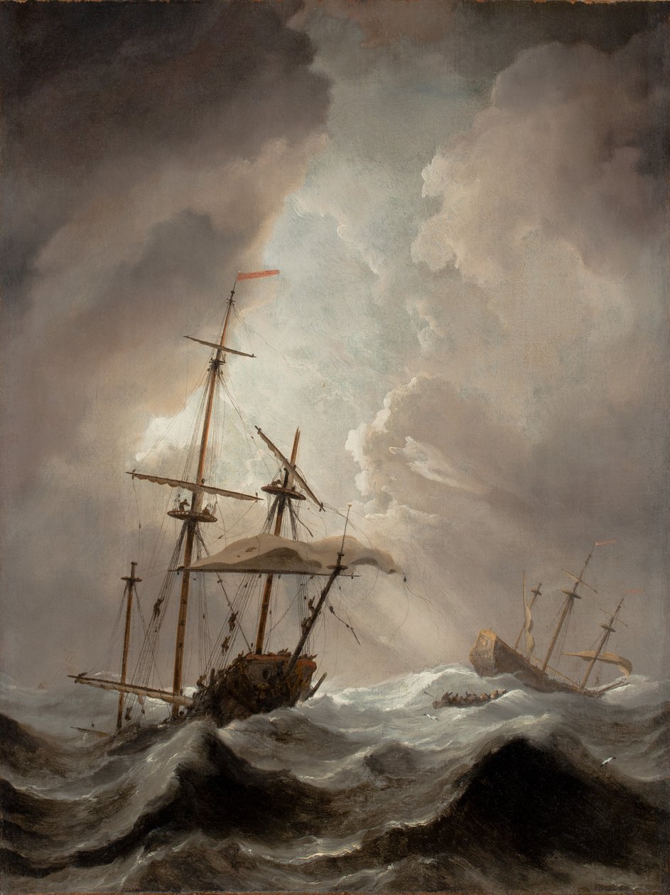 Denizde Fırtına by Willem van de Velde