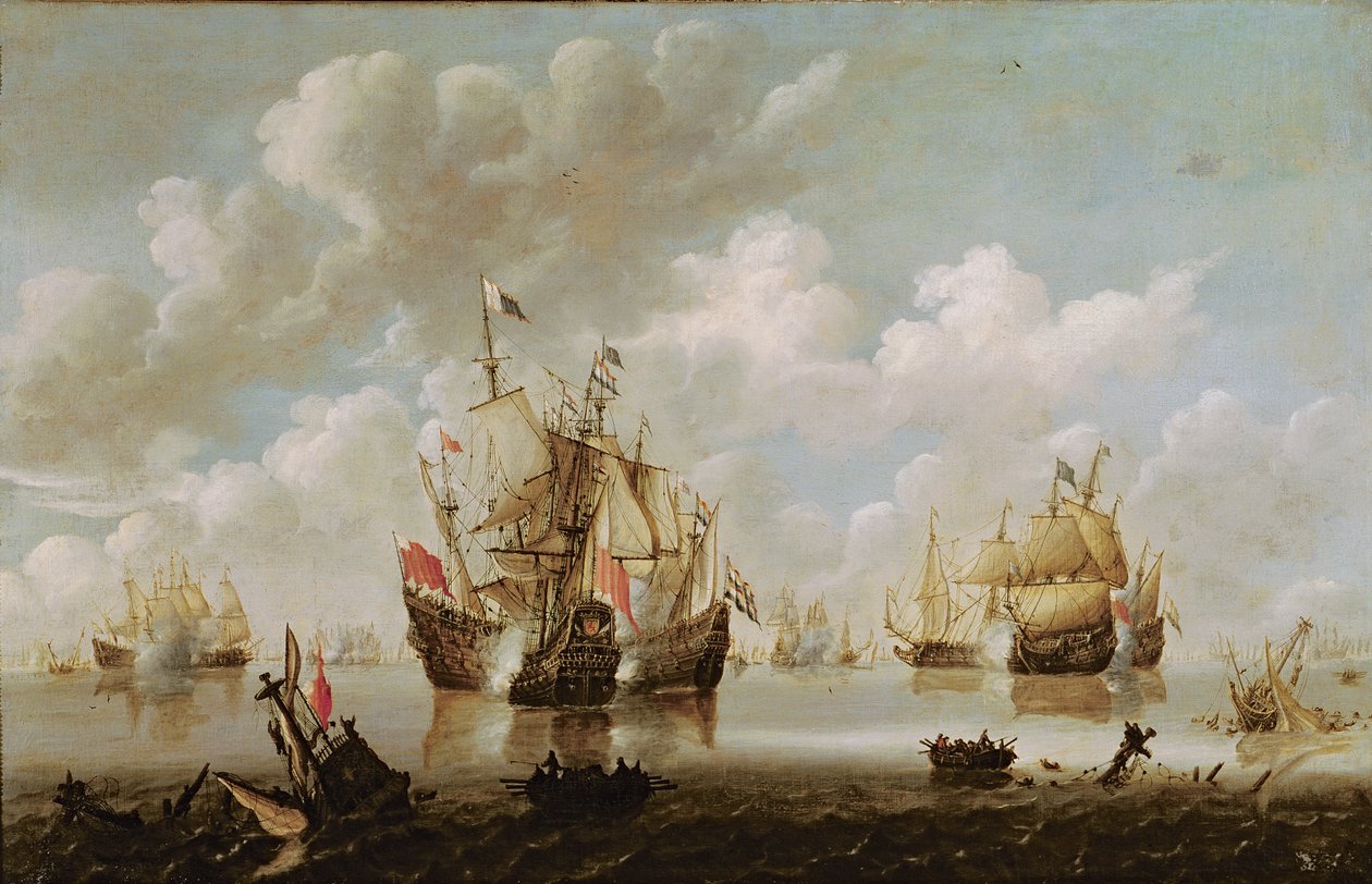 Deniz savaşı by Willem van de Velde the Younger