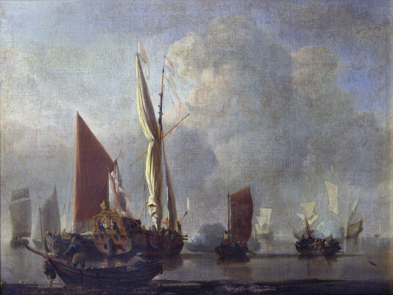 Deniz savaşı by Willem van de Velde the Younger