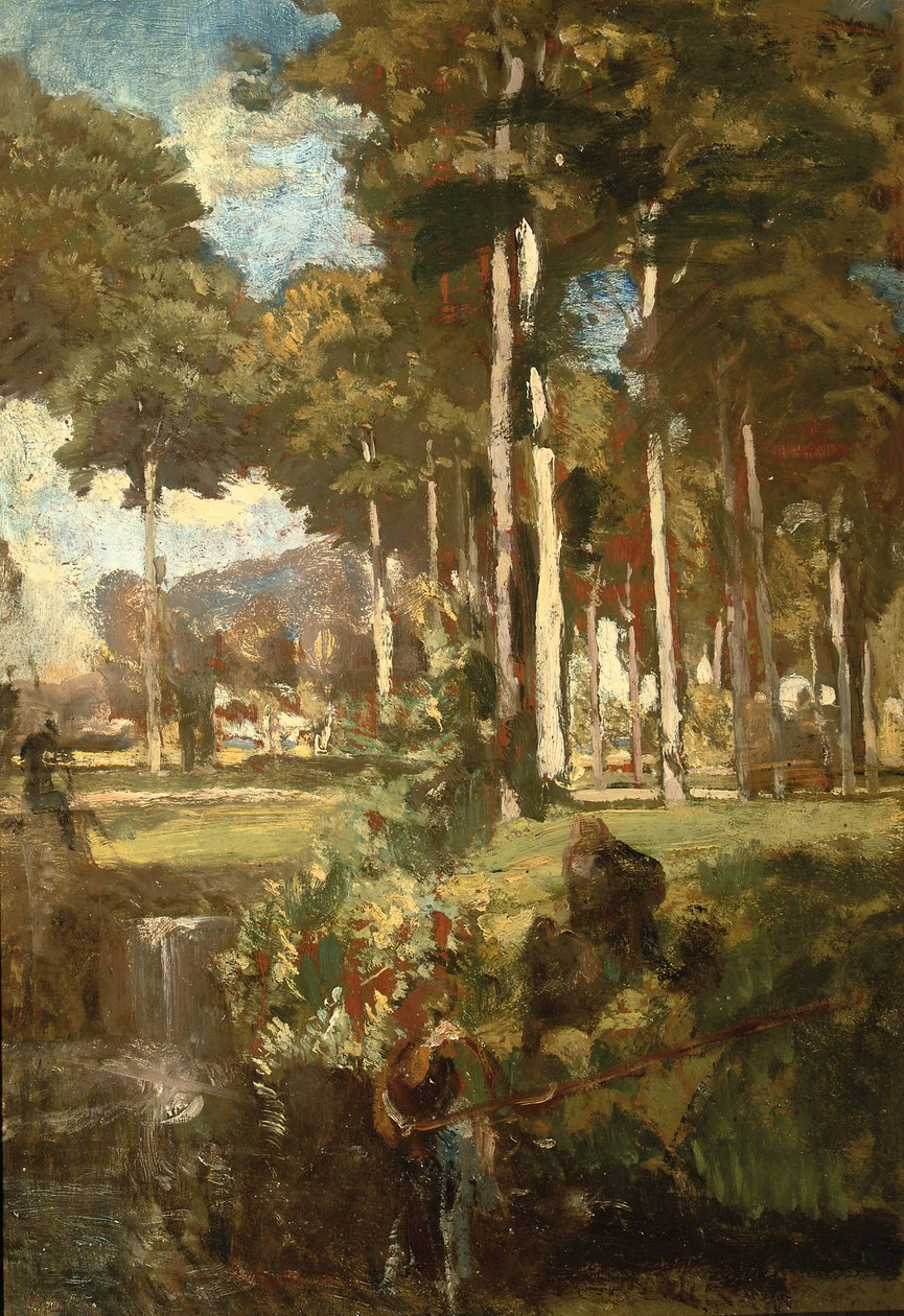 Berkenbos (panelde yağ) by Willem Adriaan van Konijnenburg