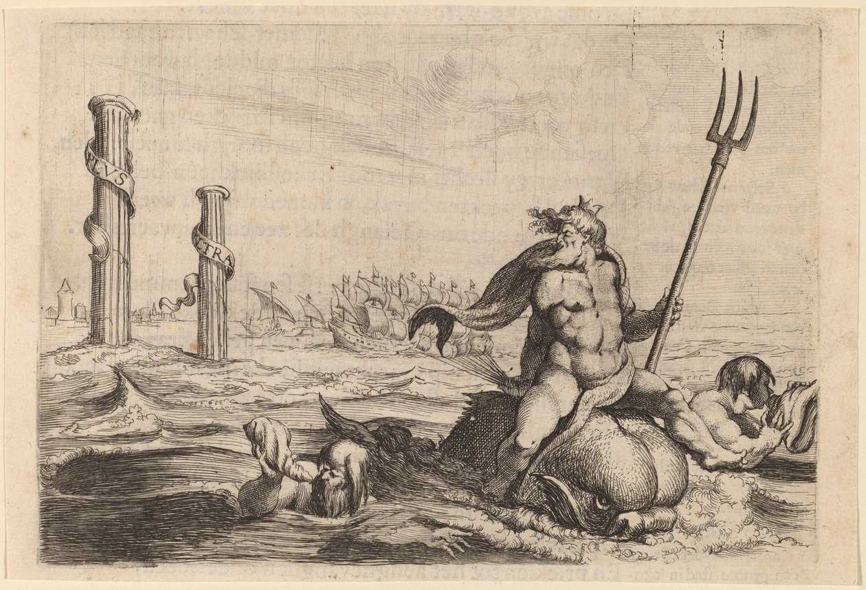 Neptün ve Herkül Sütunları, 1634. by Willem Basse
