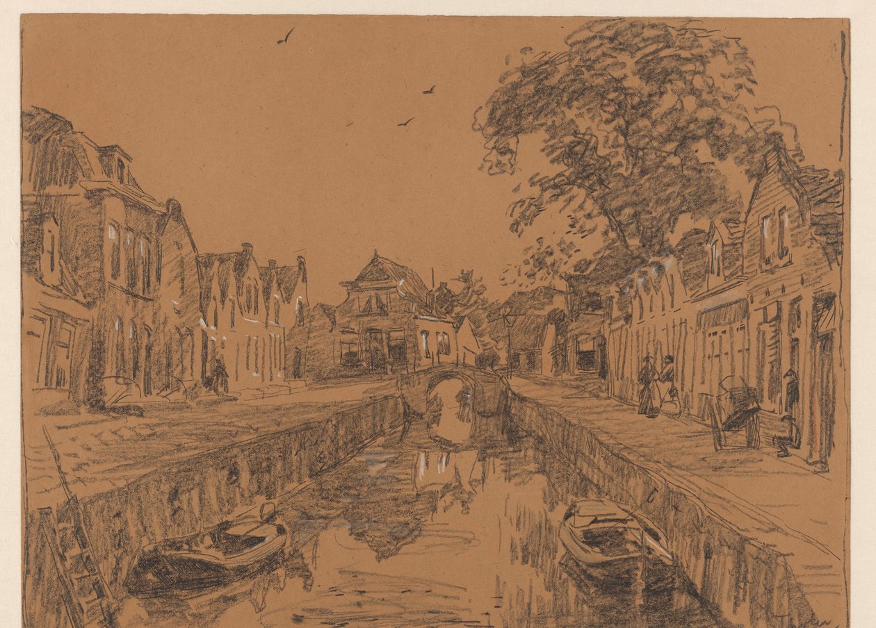 Eski evler ile kanal by Willem Bastiaan Tholen