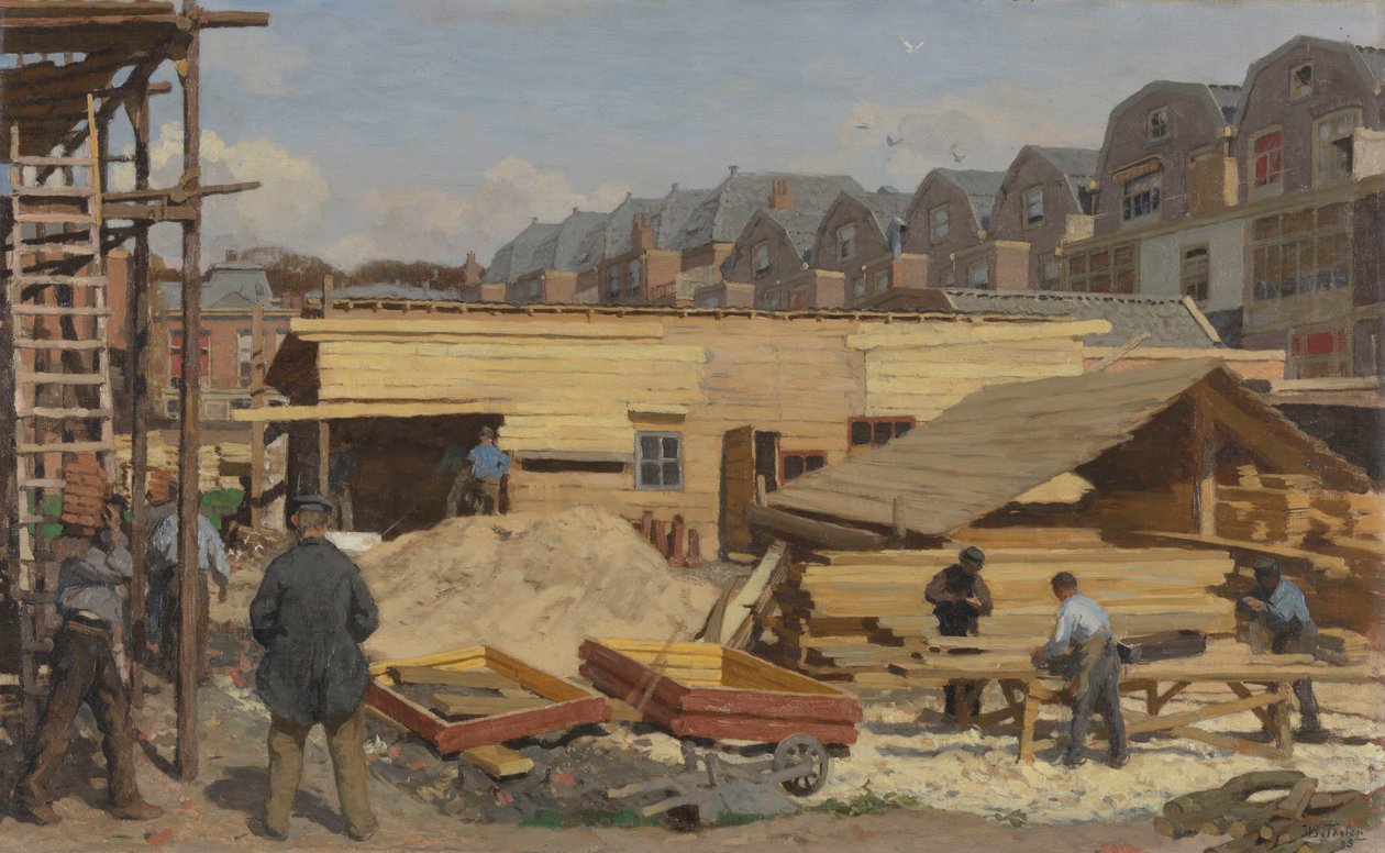 İnşaat halindeki evler, 1895. by Willem Bastiaan Tholen