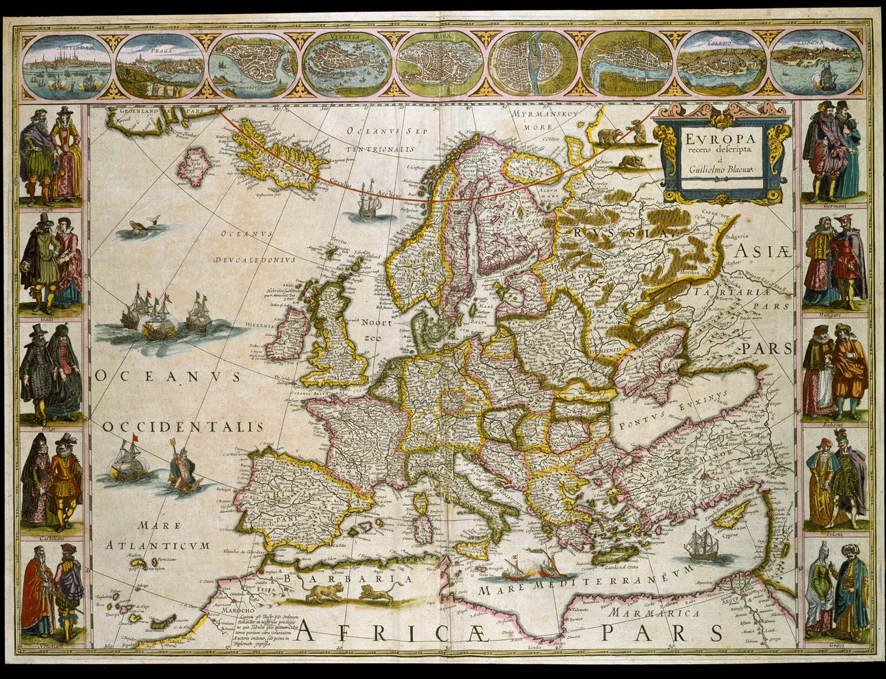 Avrupa haritası. (Oymak by Willem Blaeu