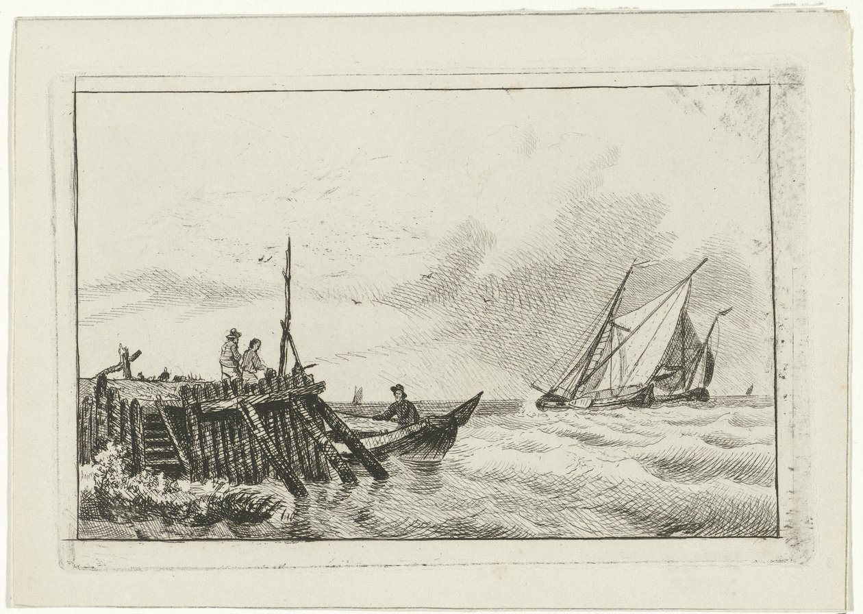 su üzerinde iskele by Willem Gruyter jr.