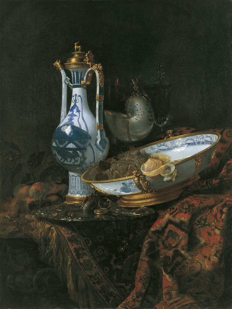 Nautilus Kupası ile natürmort by Willem Kalf