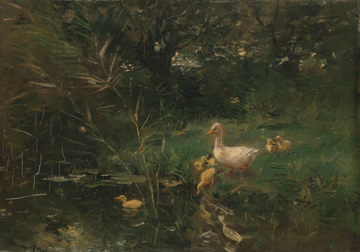 ördek yavrusu by Willem Maris