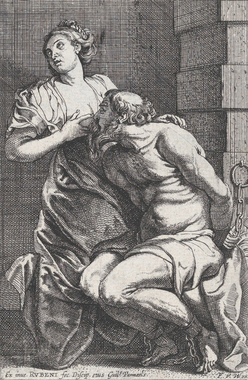 Cimon ve Pero, yak. 1631. by Willem Panneels