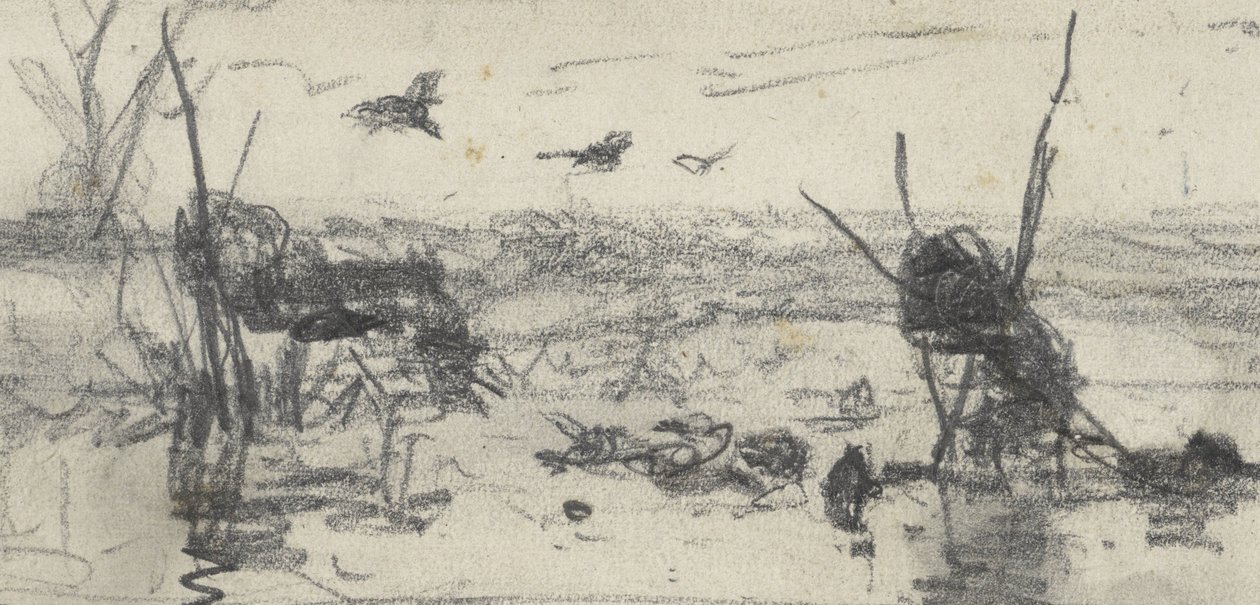 Bir su özelliğinde ördek yemleri by Willem Roelofs (I)