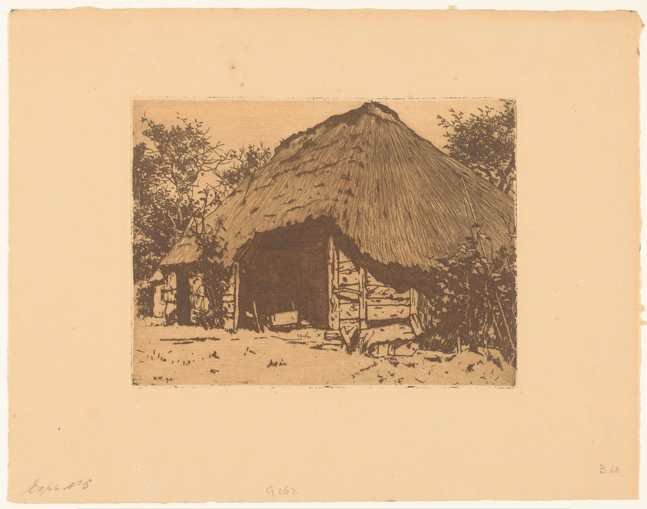 Brabant'ta açık ahır by Willem Arnoldus Witsen