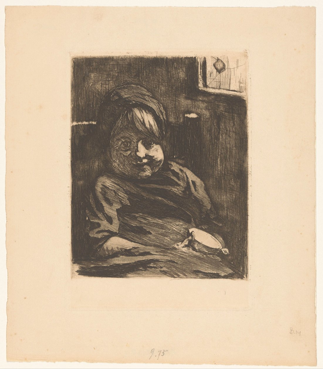 Bir şekerleme ile oturan çocuk by Willem Arnoldus Witsen