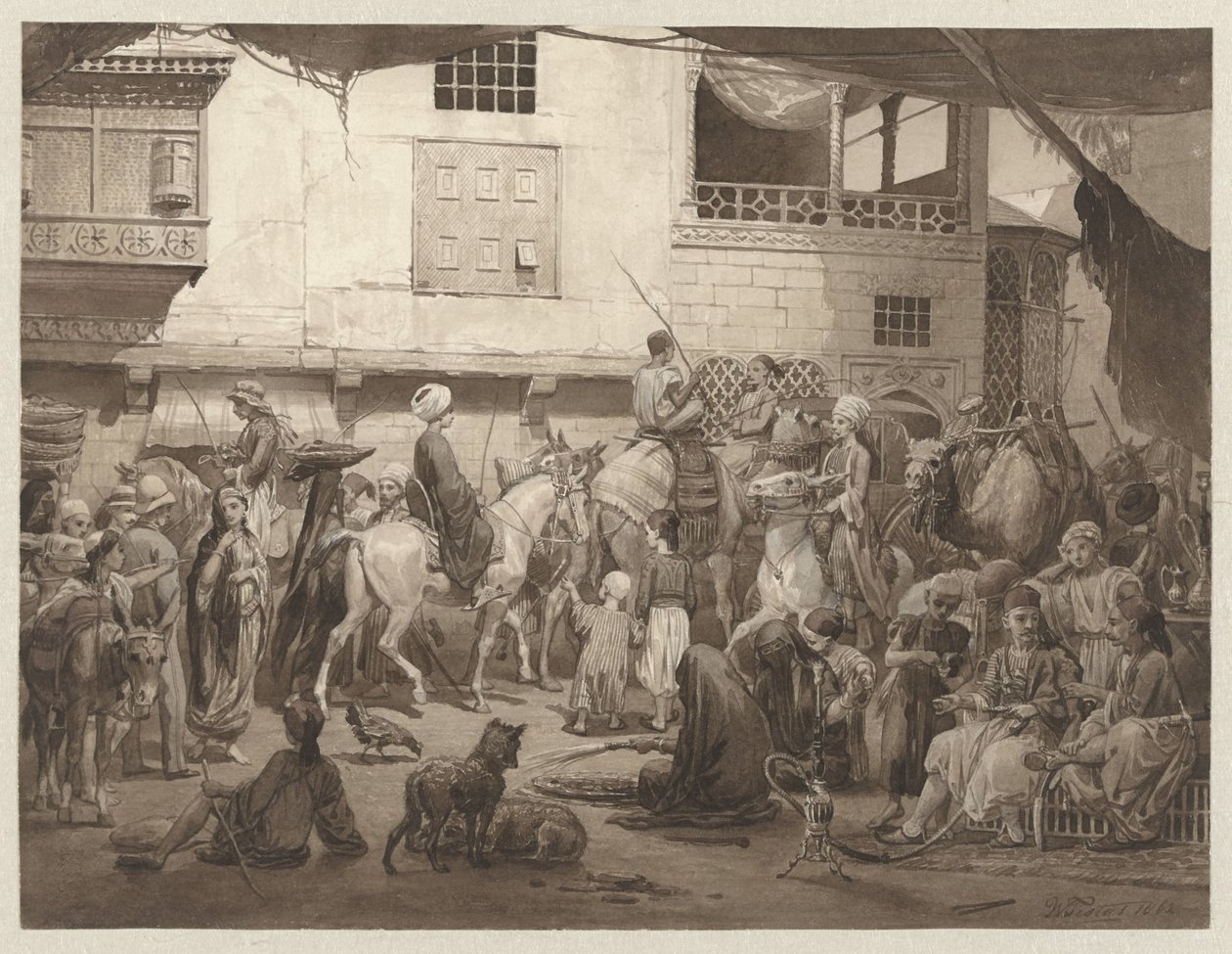 Kahire'de sokak by Willem de Famars Testas
