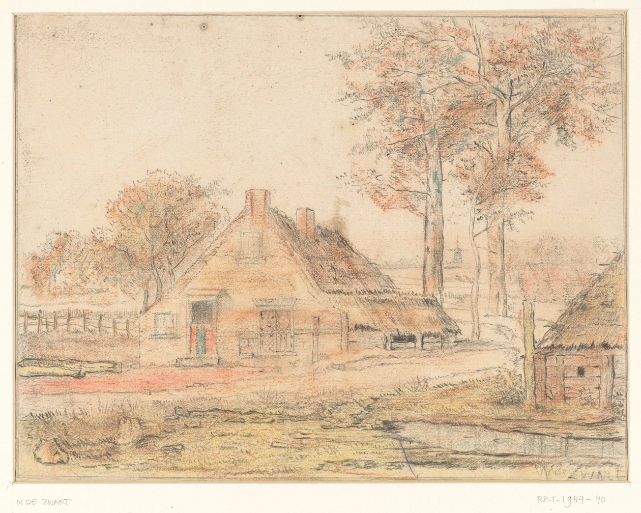 Bir manzara içinde çiftlik by Willem de Zwart