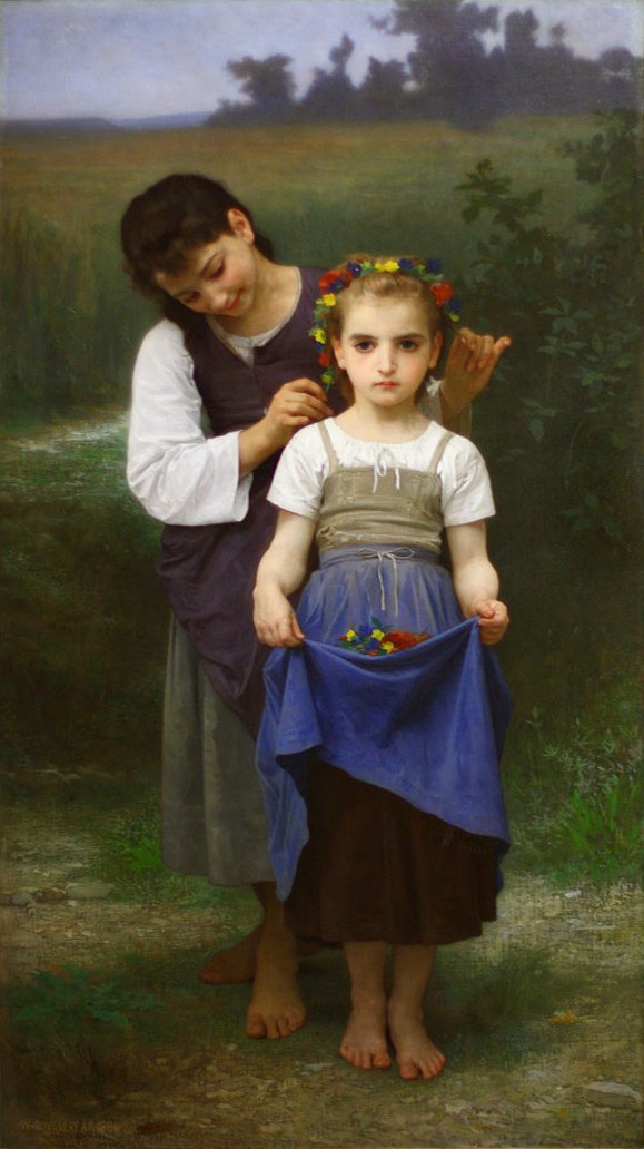 Çiçeklerin Tacı by William Adolphe Bouguereau
