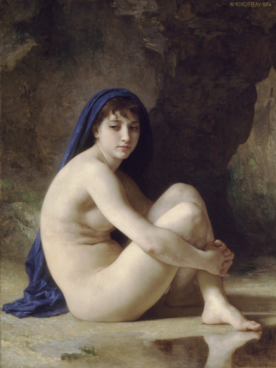 Oturmuş Çıplak by William Adolphe Bouguereau