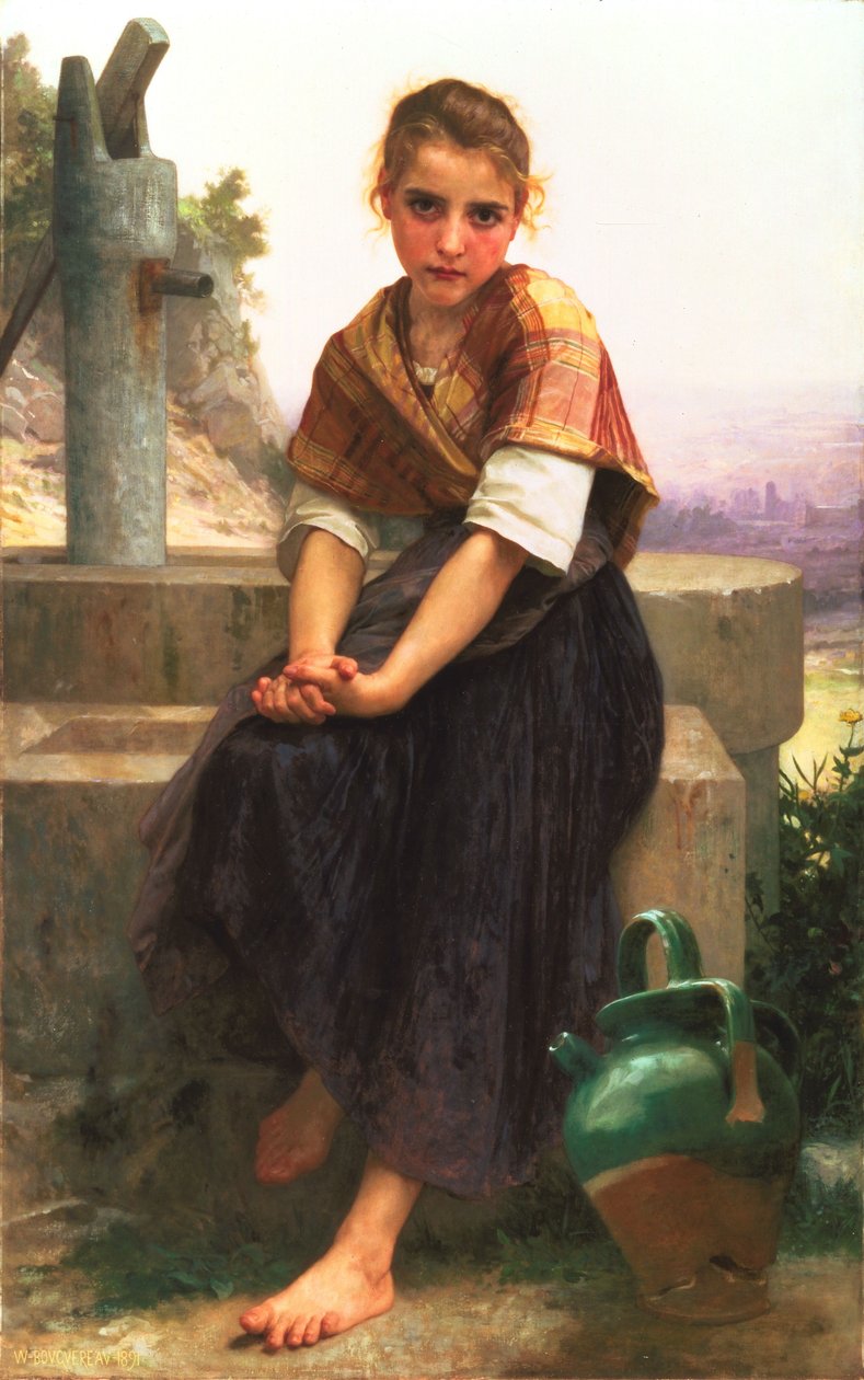 kırık sürahi by William Adolphe Bouguereau