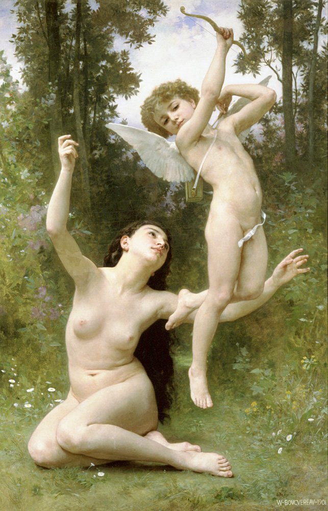 aşk uçup gider by William Adolphe Bouguereau