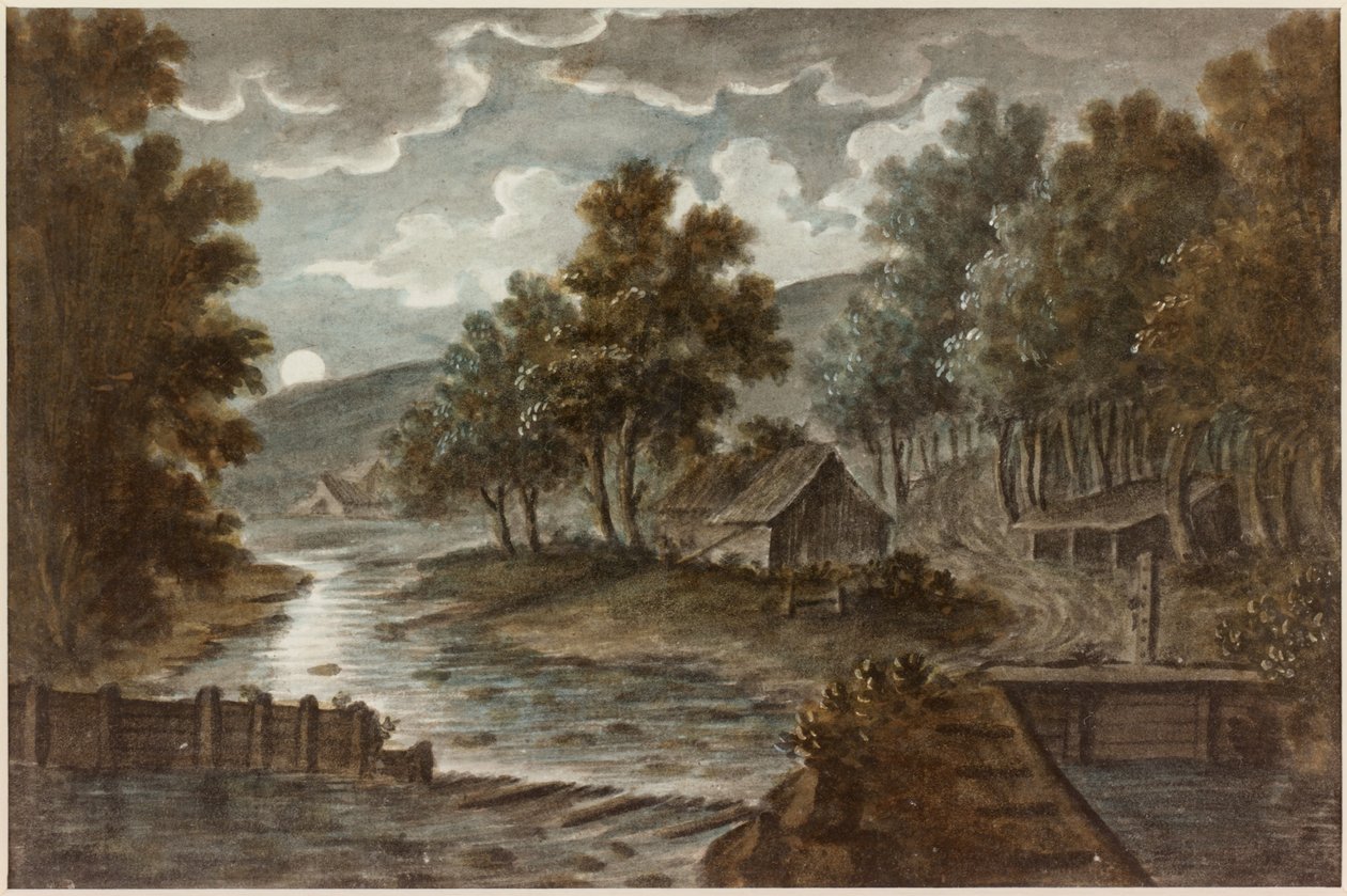 Ravensworth yakınlarındaki Blackburn (kağıt üzerine kalem ve suluboya) by William Beilby