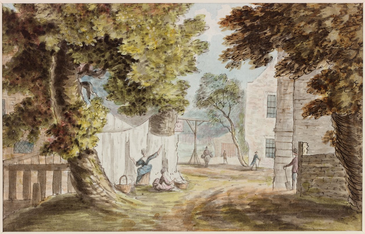 Meşgul Kulübe (kağıt üzerine kalem ve sulu boya) by William Beilby
