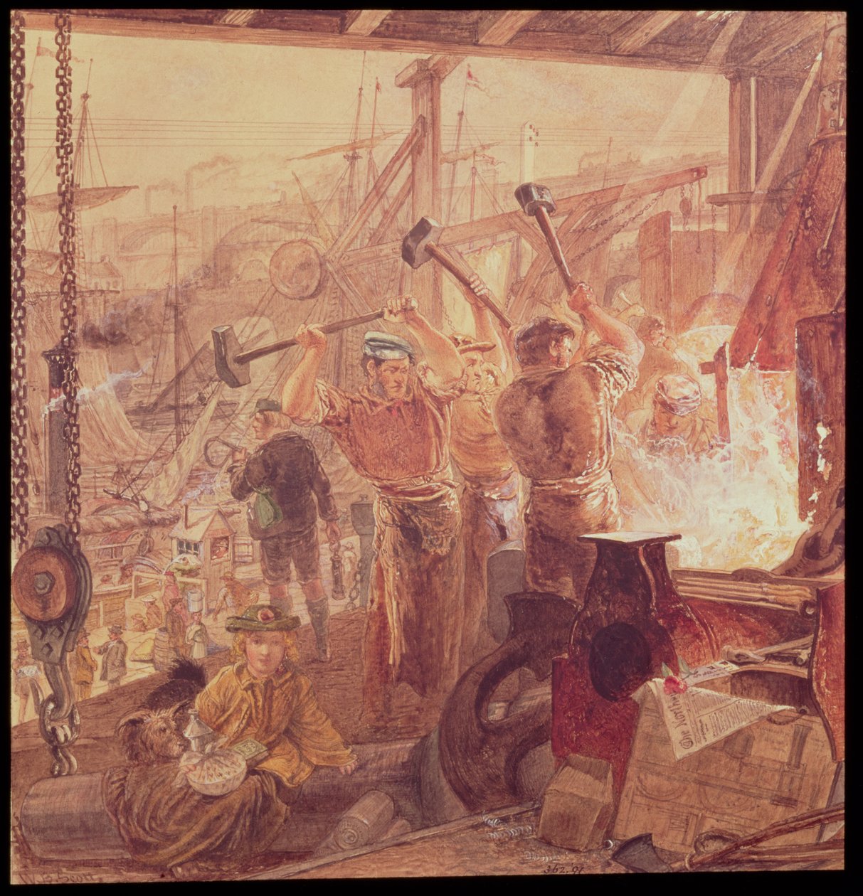 Tyne Endüstrisi: Demir ve Kömür by William Bell Scott