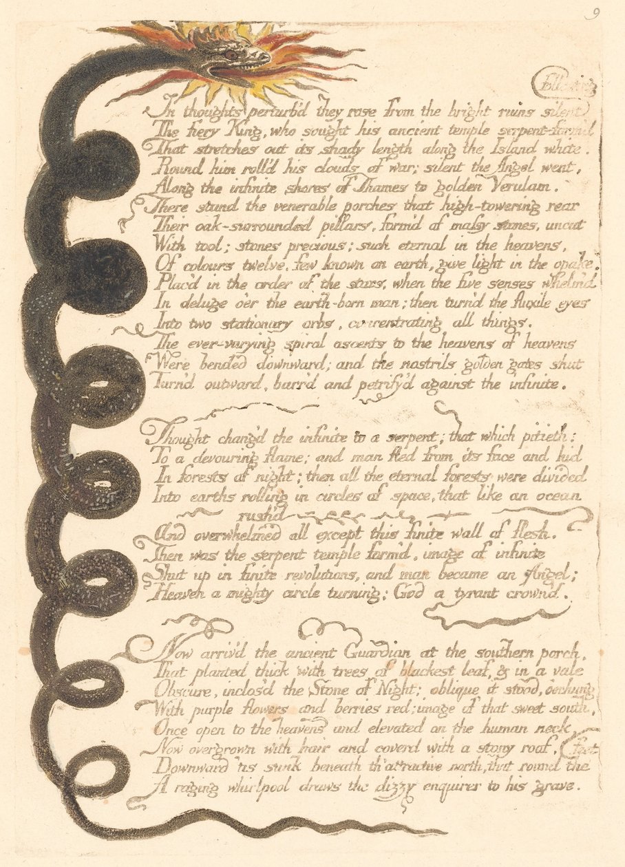 Avrupa. Bir Kehanet, Levha 11, by William Blake