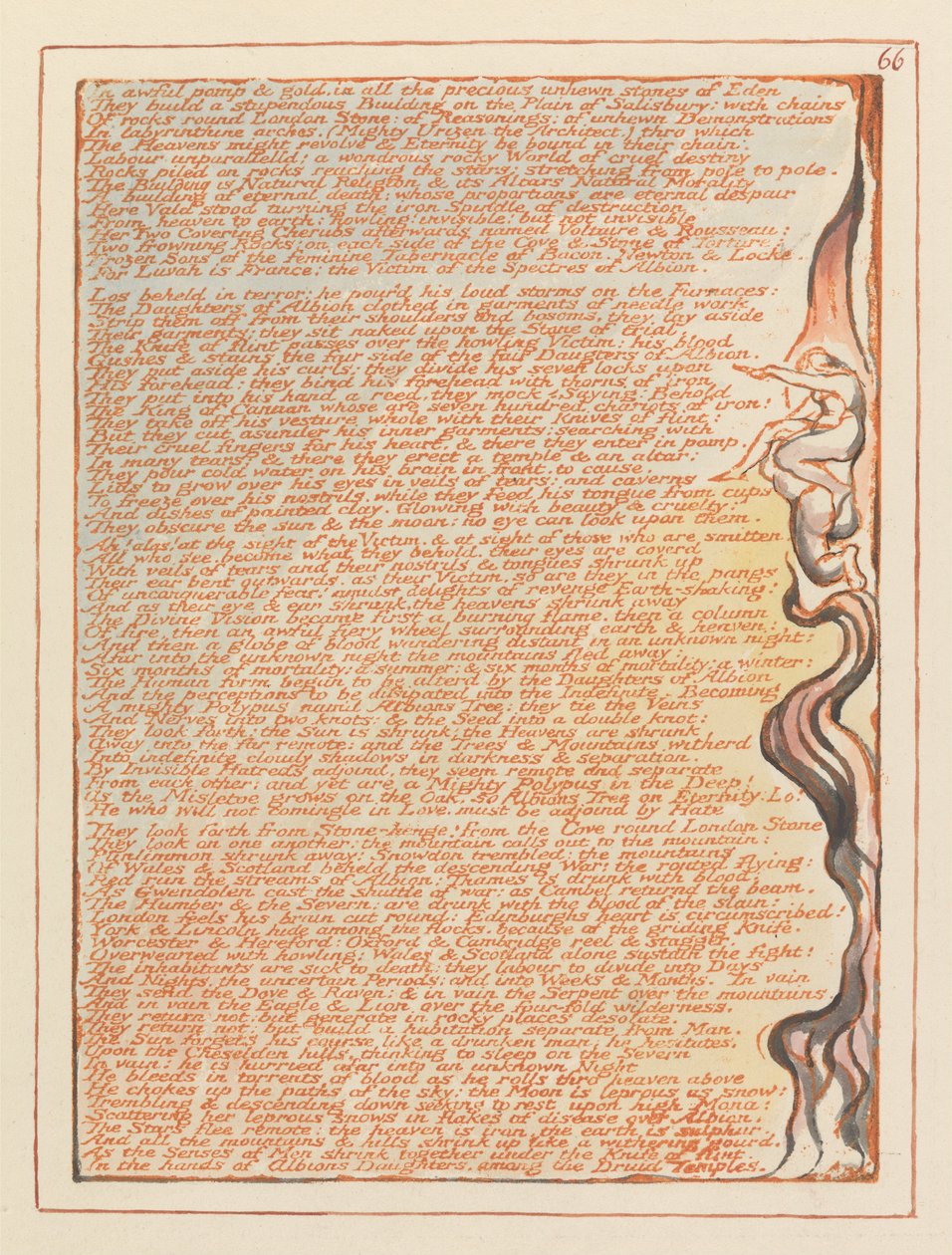 Kudüs, Plaka 66, Korkunç bir ihtişam ve altın içinde .... by William Blake