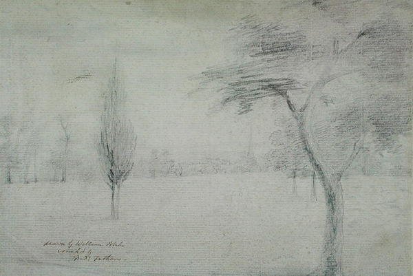 Spire ile Manzara, c.1801 by William Blake