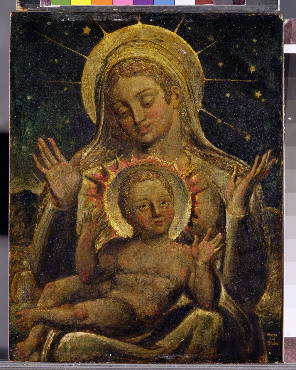 Bakire ve Çocuk, 1825 (panelde öfke) by William Blake