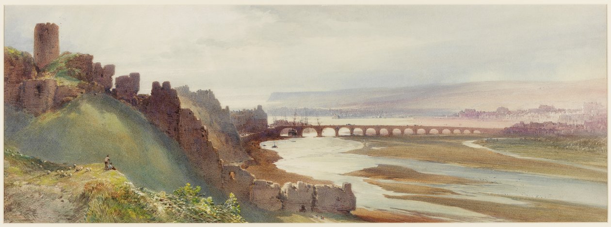 Berwick upon Tweed (bodycolour) by William Callow