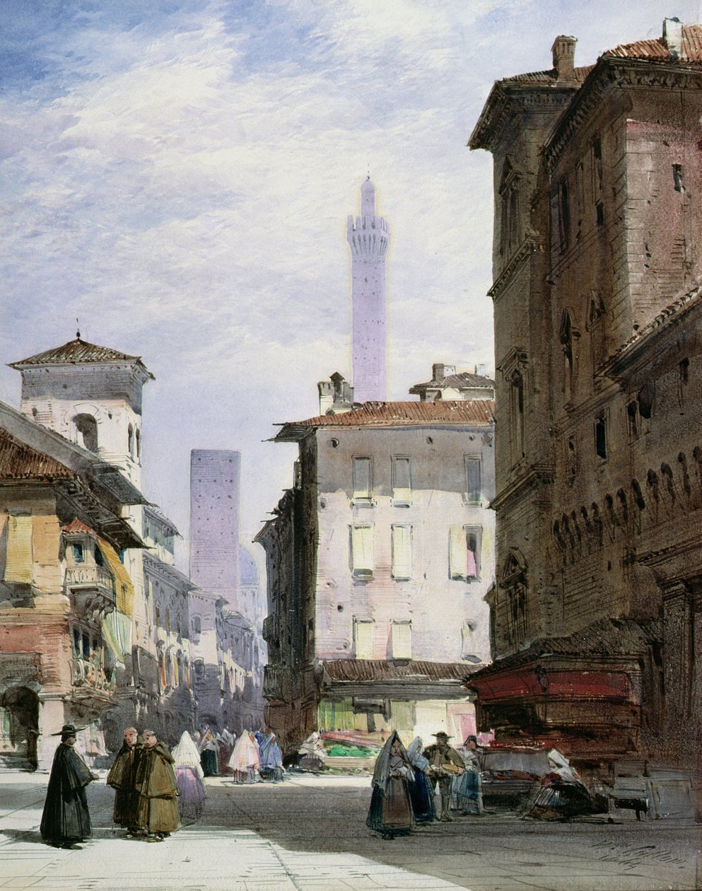 Eğik Kule, Bologna by William Callow