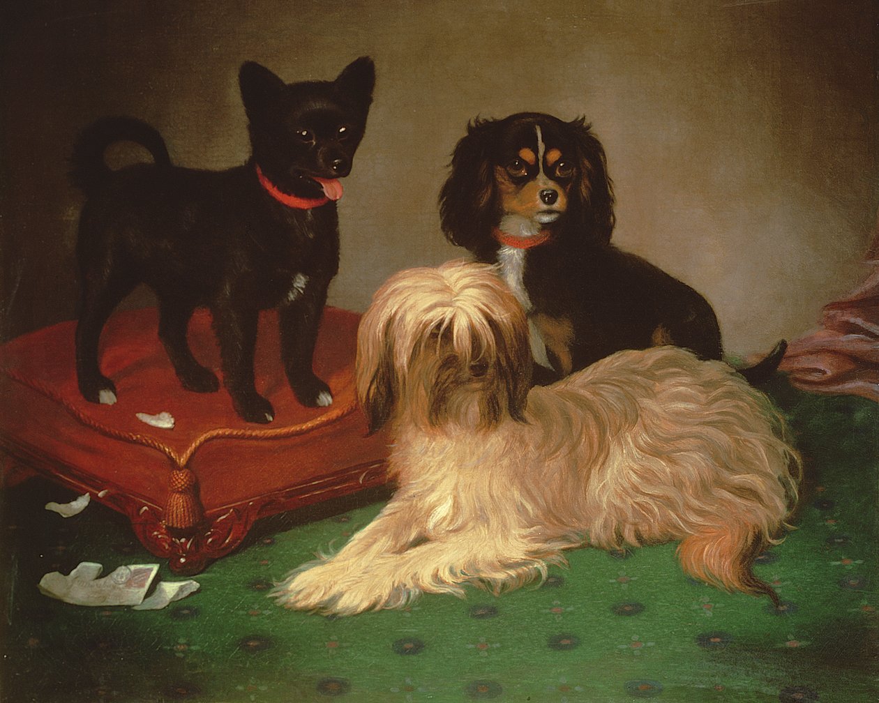 Üç köpek (yağ) by William Elsob Marshall