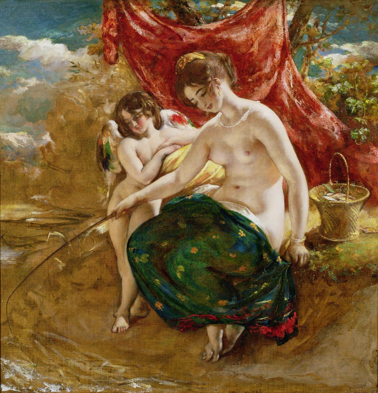 Aşkın Olta Balıkçılığı, 1831 by William Etty