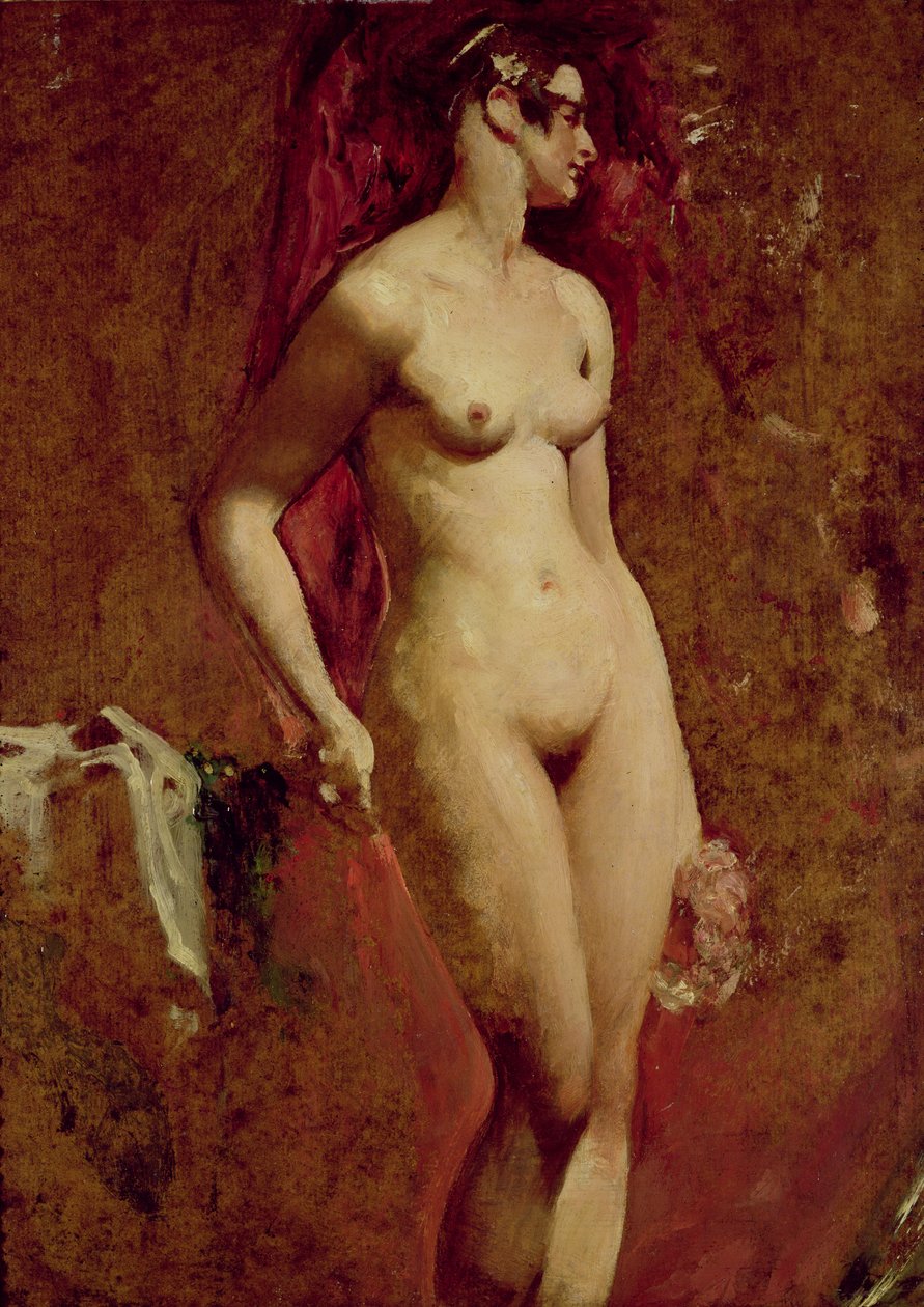 çıplak kadın ayakta by William Etty