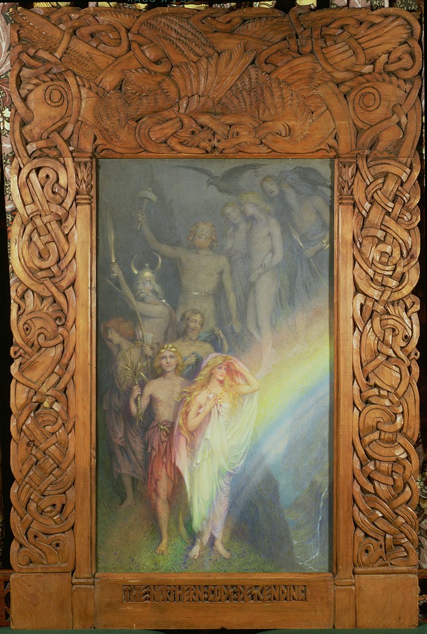 ಉತ್ತರ ದೇವರುಗಳ ಡಿಸೆಂಡಿಂಗ್ಟರ್ಕ್ by William Gersham Collingwood